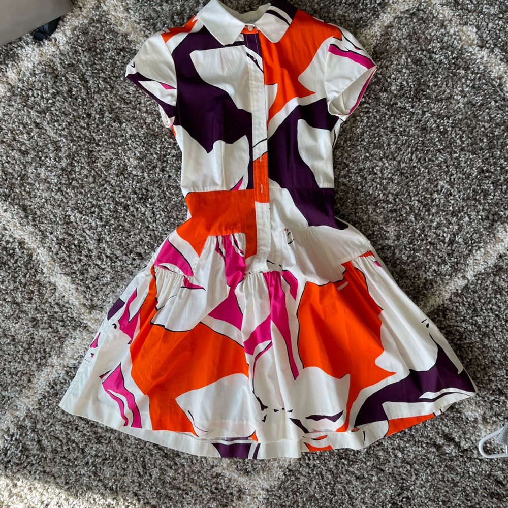 Diane Von Furstenberg Orange and Pink Dress